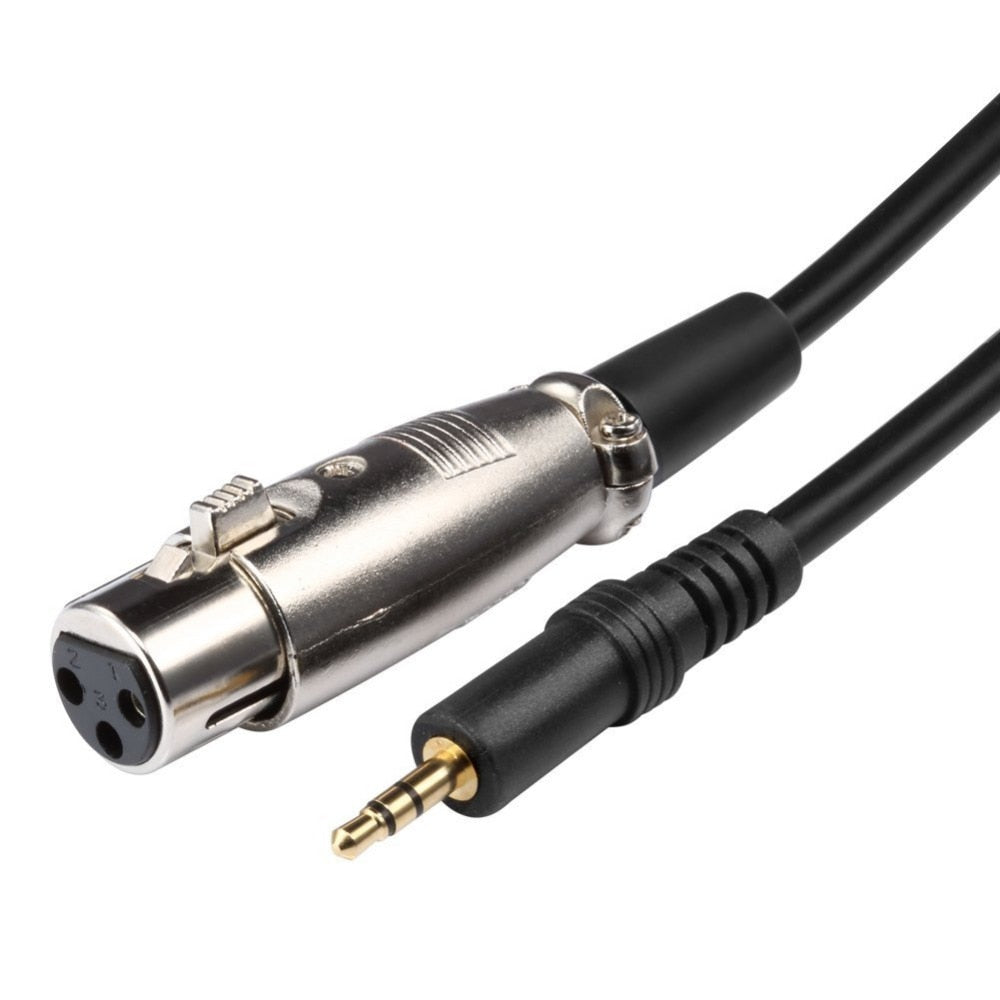 Neewer 8ft Professional 3.5mm Male to XLR Female Microphone Cable For Karaoke KTV Computer Broadcast Live Video Studio